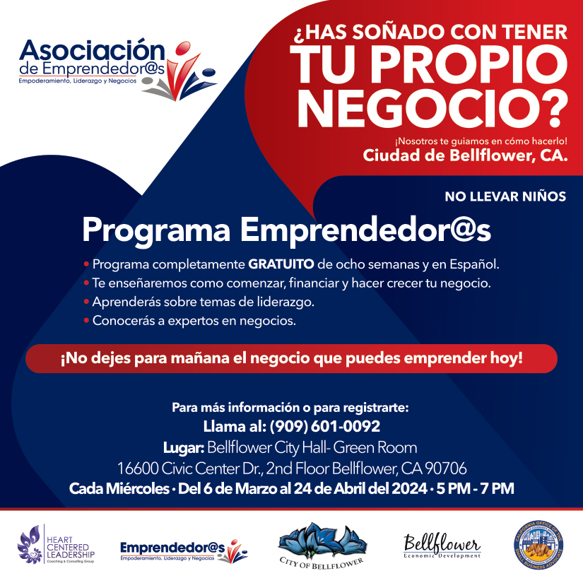 Emprendedoras flyer march 2024 Spanish